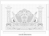 Bản vẽ cad chi tiết bình phong đẹp 2019 + Cổng nhà thờ